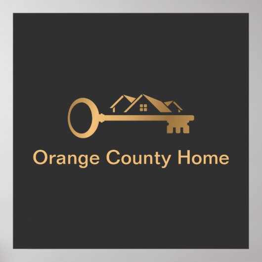 Tarjeta De Visita Inmobiliaria Profesional Agregar Poster (Voorkant)