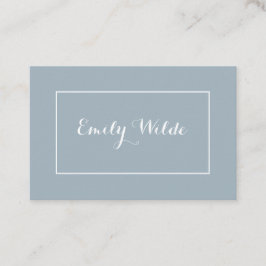 Tarjeta de visita Modern Blue White BusinessCard Visitekaartje
