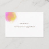 Tarjeta de visita música visitekaartje (Achterkant)