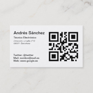 Tarjeta de visita QR  Básica Visitekaartje