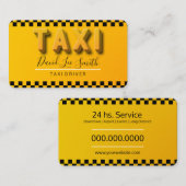 Tarjeta De Visita Taxista / Servicio Cab Visitekaartje (Voorkant / Achterkant)