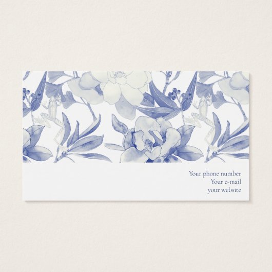 Tarjeta de visita visitekaartje (Achterkant)