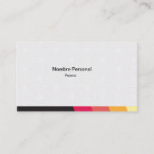 Tarjeta de visita visitekaartje (Achterkant)