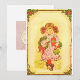 Tarjeta festiva plana navideña Sarah Kay Feestdagenkaart