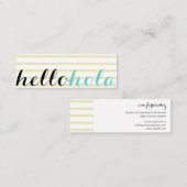 Tarjeta Hola intérprete traductor profesor idiomas Mini Visitekaartje (Voorkant / Achterkant)