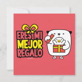 Tarjeta Navidad│Eres mi mejor regalo Feestdagenkaart (Voorkant)