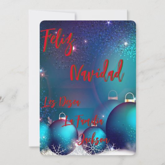 Tarjeta Navideña Feliz Navidad personalizada (Voorkant)