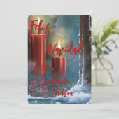 Tarjeta Navideña Feliz Navidad personalizada (Staand voorkant)