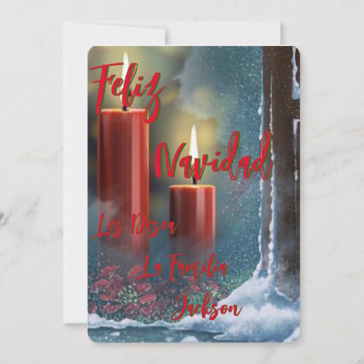 Tarjeta Navideña Feliz Navidad personalizada (Voorkant)