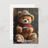 Tarjeta Navideña Teddy #2 Bedankkaart (Voorkant / Achterkant)