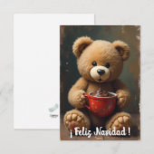 Tarjeta navideña Teddy #4 Bedankkaart (Voorkant / Achterkant)