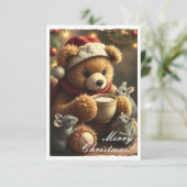 Tarjeta navideña Teddy #5 Bedankkaart (Staand voorkant)