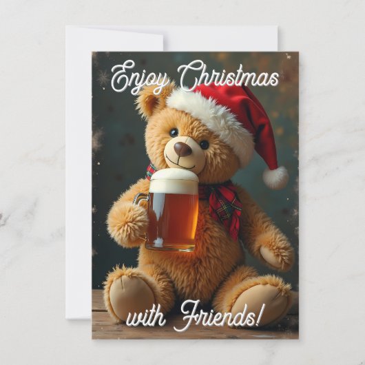 Tarjeta navideña Teddy Beer Feestdagenkaart (Voorkant)