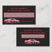 Tarjeta Negocios Mecánico Carte de visite (Devant / Derrière)