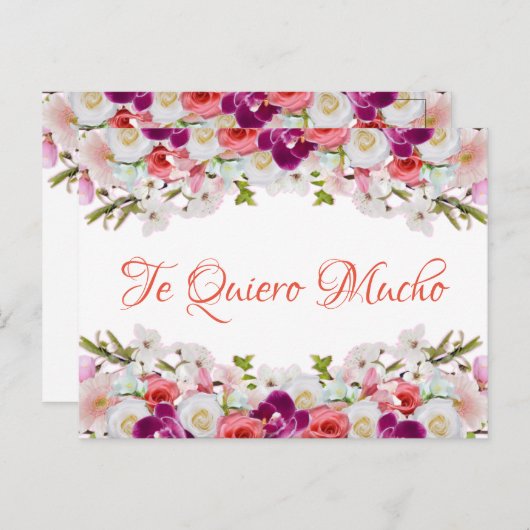 Tarjeta postal Floral -  Briefkaart (Voorkant / Achterkant)