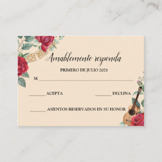Tarjeta RSVP Bourgogne Red Charra Invitation
