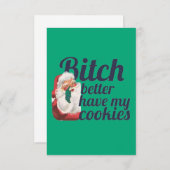 tarjeta santa bedankkaart (Voorkant / Achterkant)