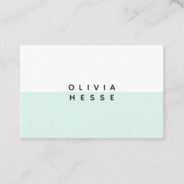 Tarjeta visita Minimal Blue White Business Card Visitekaartje