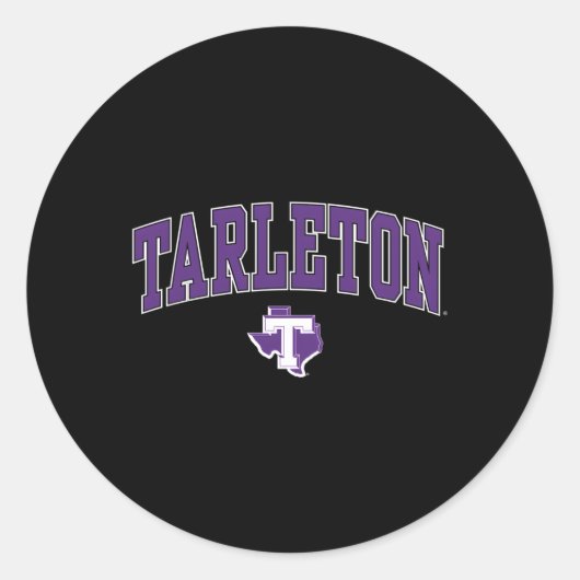 Tarleton State Texans Arch Over Ronde Sticker (Voorkant)