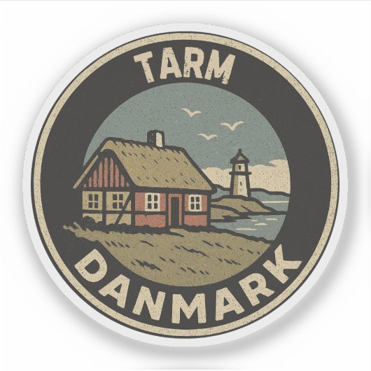 Tarm, Denemarken Danmark Sticker (Voorkant)