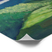 Taro Fields Hanalei Hawaii Oil Painting Poster (Hoek)