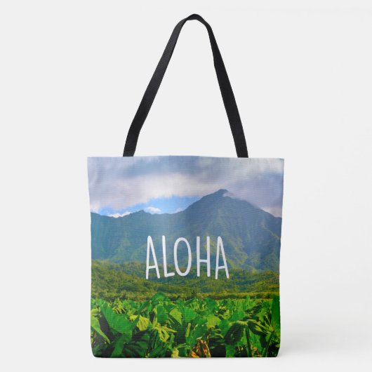 Taro Fields, Hanalei, Kauai, Hawaiian Beach Bag Draagtas (Voorkant)