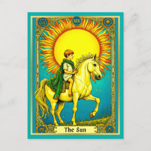 Taroekaart Illustratie, De Zon Briefkaart