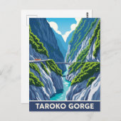  Taroko Gorge Reizen Briefkaart (Voorkant / Achterkant)