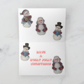 Taromina et les Snowmen - Carte de Noël Chat (Intérieur)