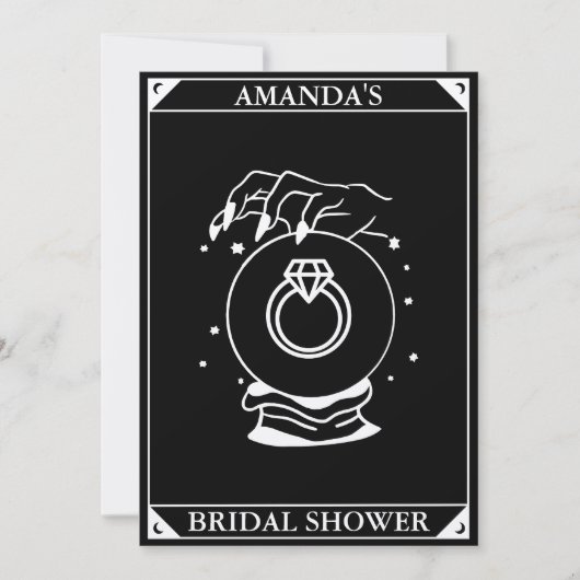 Taroorkaart Hemels Bruidsfeest Boho Uitnodiging (Voorkant)