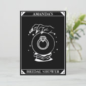 Taroorkaart Hemels Bruidsfeest Boho Uitnodiging (Staand voorkant)