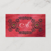 TAROT 2 monogram rode zijde Visitekaartje (Achterkant)