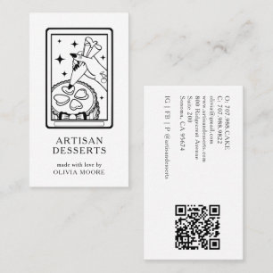 Tarot Ambachtelijke Bakker Dessert Catering QR Cod Visitekaartje
