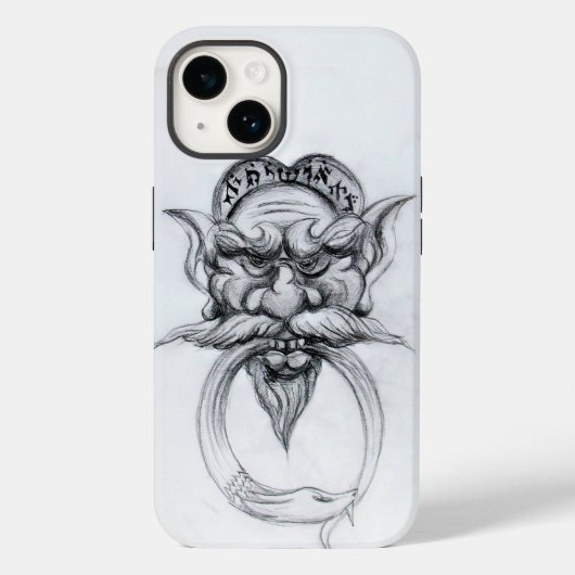 TAROT/ANTIEK FANTASY GROTESQUE MASK Black White Case-Mate iPhone Case (Achterkant)
