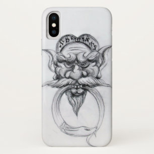 TAROT/ANTIEK FANTASY GROTESQUE MASK Black White iPhone X Hoesje