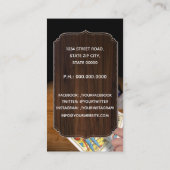 Tarot, astrologie, astroloog visitekaartje (Achterkant)