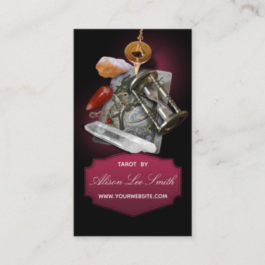 Tarot, astrologie, astroloog visitekaartje (Voorkant)