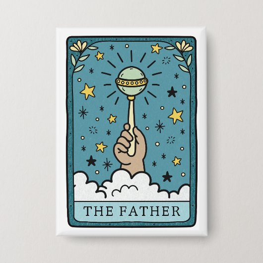 Tarot Baby shower De Vader Button (Voorkant)