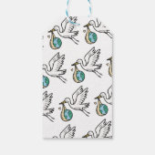 Tarot Baby shower De Wereld Dank U Gunst Cadeaulabel (Achterkant)