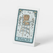 Tarot Baby Shower Food Snacks Table Reclamebord Met Voetstuk (Voorkant)