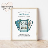 Tarot Baby shower Frameable Guest Book Sign Poster