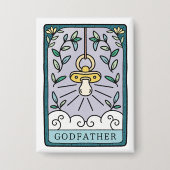 Tarot Baby shower Godfather Button (Voorkant)