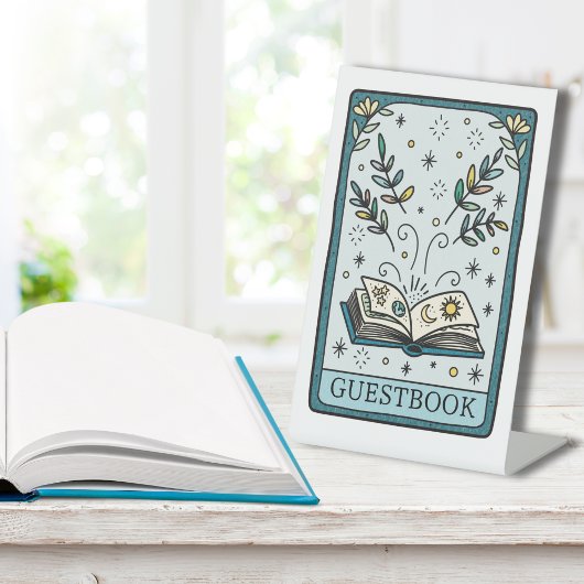 Tarot Baby Shower Guestbook Table Reclamebord Met Voetstuk