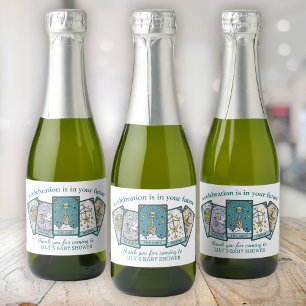 Tarot-Baby shower Sparkling Wijnetiket