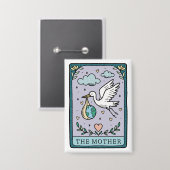 Tarot Baby shower voor de moeder Button (Voorkant / Achterkant)