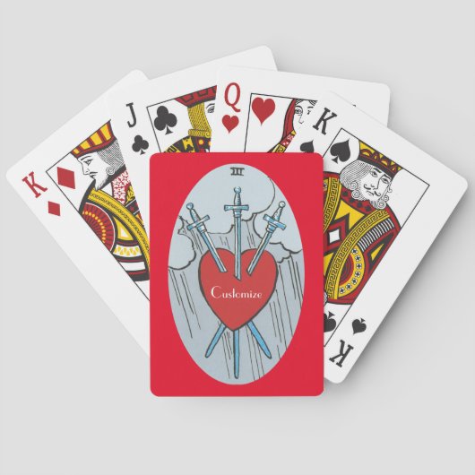 Tarot Card 3 Swords Thunder_Cove Pokerkaarten (Achterkant)