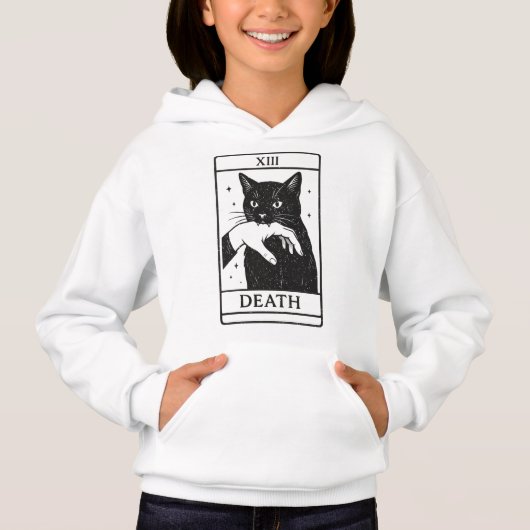Tarot Card Black Cat Shirt – Tarot Death Tee, Witc (Devant)