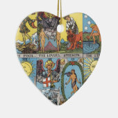 Tarot Card Collage Keramisch Ornament (Rechts)