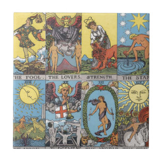 Tarot Card Collage Tegeltje
