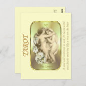 Tarot Card - De Lovers Briefkaart (Voorkant / Achterkant)